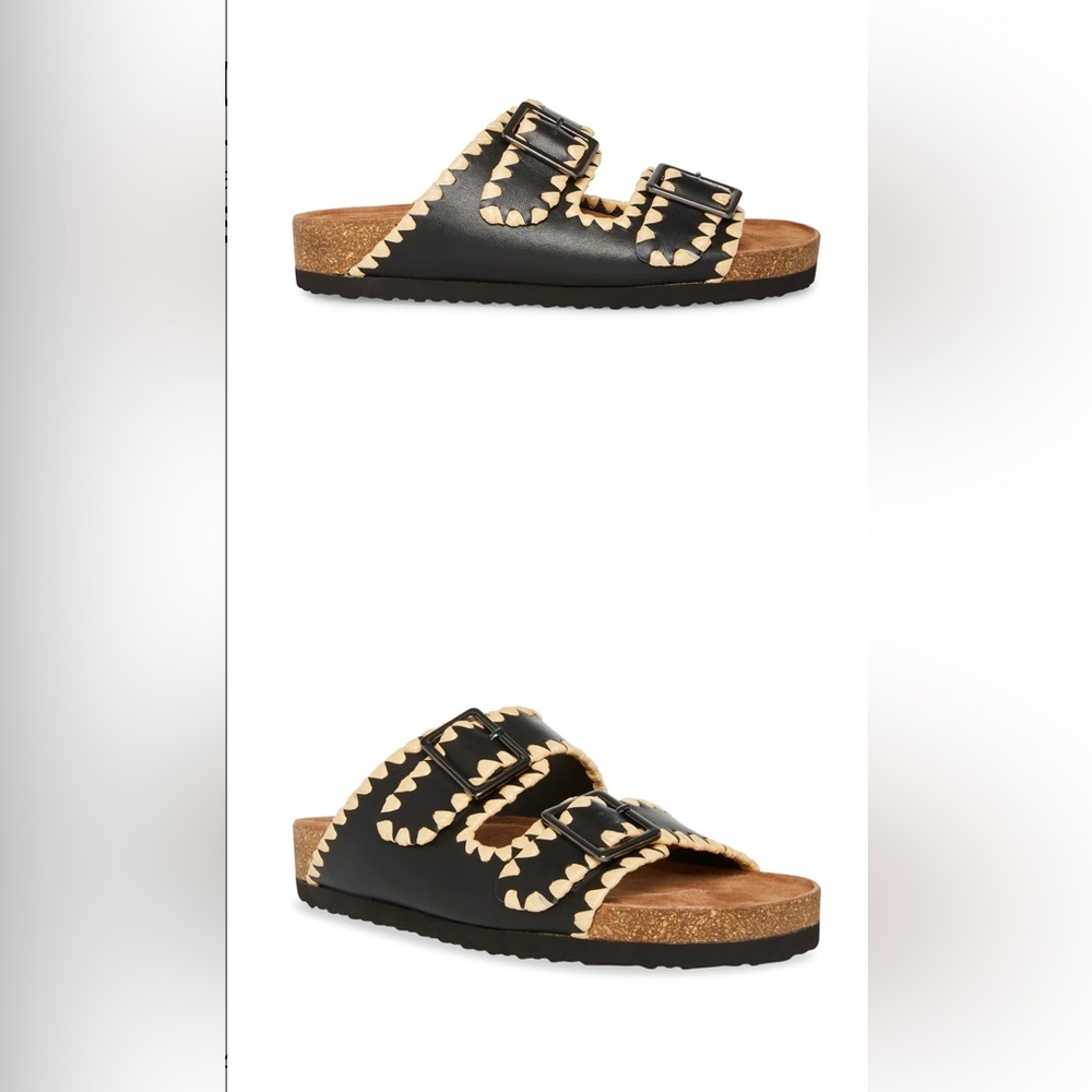 Steven Madden CHEYANNE BLACK LEATHER sandals